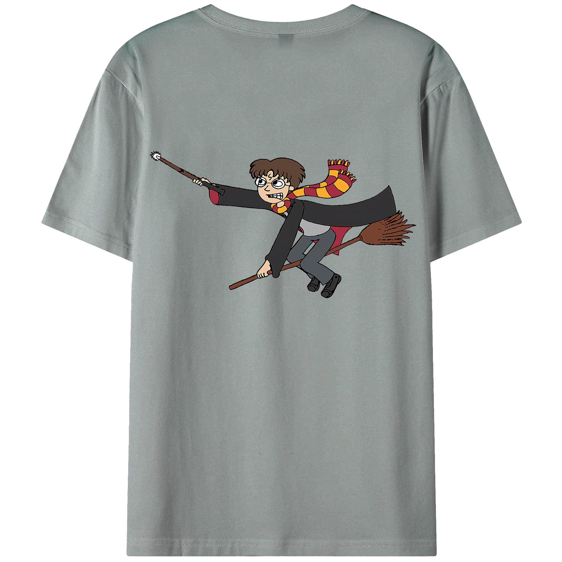 （画像用） Harry Potter ハリー・ポッターシリーズ 綿100％ メンズ半袖Tシャツ（バックプリント） 通気性